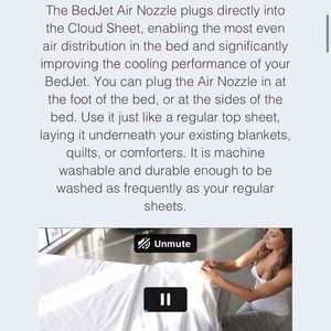 BedJet Queen sheet used only a couple of times. Originally with tax $150